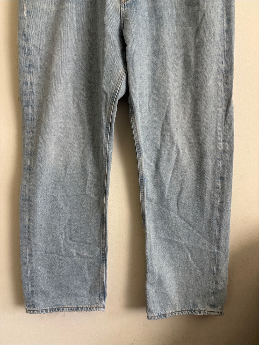 Agolde 90’s Denim Jeans Light Wash Size 32 Crop Mid Rise Loose Straight Leg Jean - Picture 7 of 9